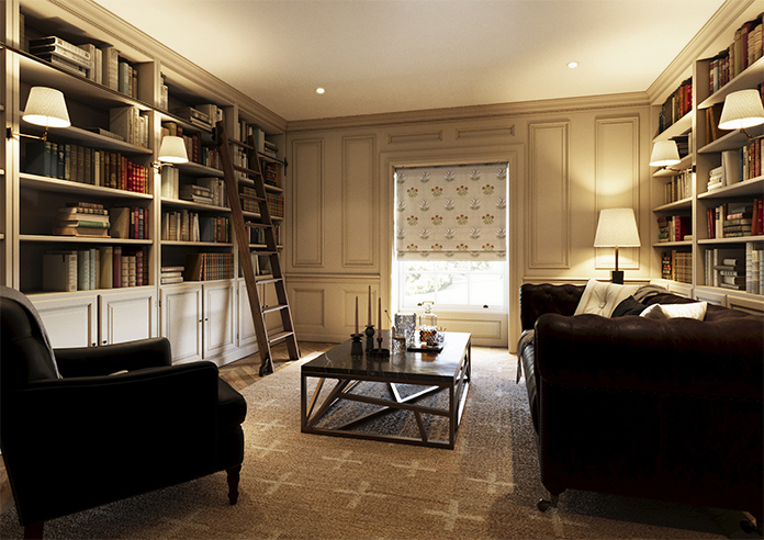 William Morris At Home Lily Flower Embroidery, Nettle - Twist&Fit Roman Blind - Image 7